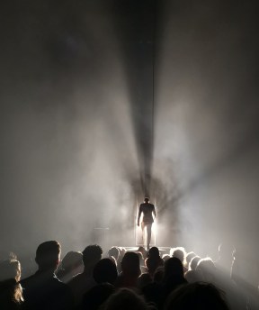 one man on stage crowd